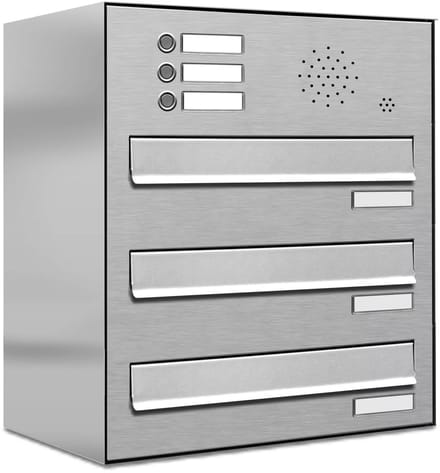 Brievenbus 3 klein_Brievenbus met intercompaneel _3_adressen__RVS