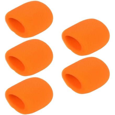 5 stuks handmicrofoon windschermen microfoonschuimhoezen compatibel met oranje