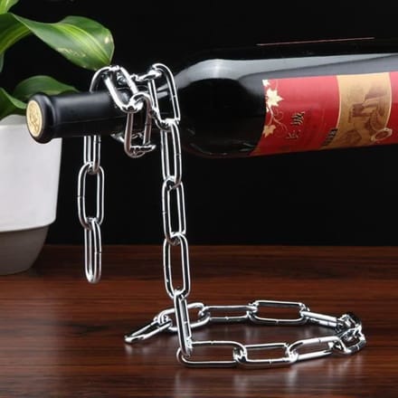 Porte-bouteille de vin rouge en forme de chaîne magique créative