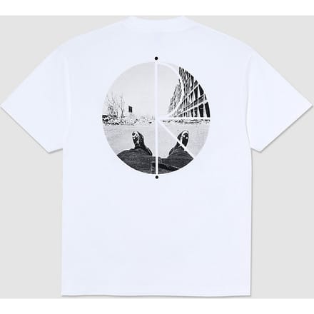 Polar Skate Fill Logo Happy Sad T-Shirt wit