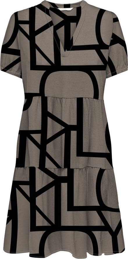 ONLY - ONLNOVA LIFE VIS S/S THEA DRESS WVN - Dames - Mini jurken