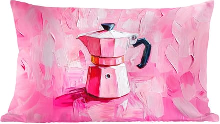 Sierkussens - Kussentjes Woonkamer - 50x30 cm - Roze - Verf - Coffee