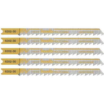 kwb 620235 Decoupeerzaagbladen, houtbewerking, HCS, universele schacht, Profi-Pack, 5x middel 5 stuk(s)