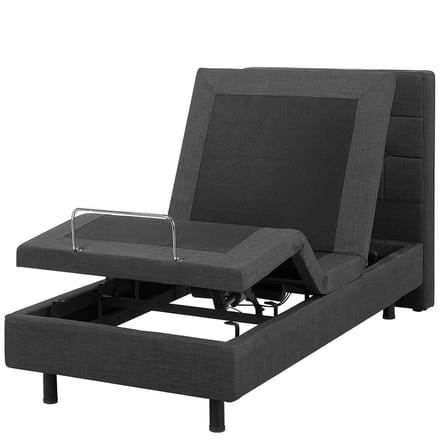 DUKE - Bed elektrisch verstelbaar - Donkergrijs - 80x200 - Polyester