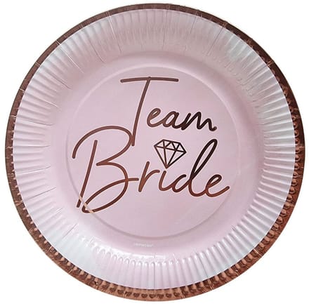 Amscan - Borden 'Team Bride' 23 cm - 8 stuks