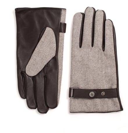 FIORE | Handschoenen met visgraatmotief | Light bruin