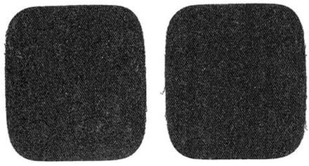 Restyle - Kniestukken Opstrijkbaar - Zwarte Jeans - 2 Stuks