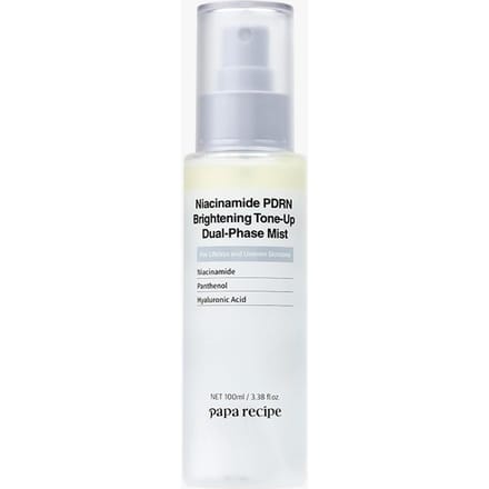 PAPA RECIPE Niacinamide PDRN Bright Tone Up Dual Phase Mist 100ml white