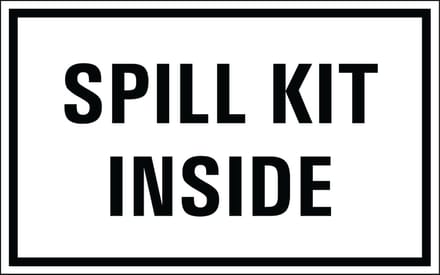 Spill kit inside sticker 320 x 200 mm