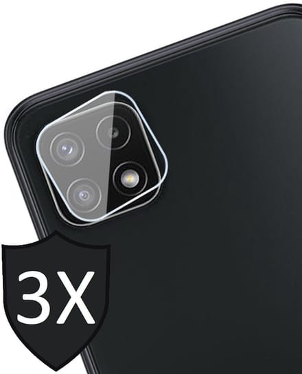 Screenprotector geschikt voor Samsung Galaxy A22 5G - Camera Screen Protector - 3 Stuks