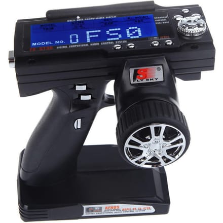 FS-GT3B 2.4G 3CH Radiomodel Afstandsbediening LCD Zender & Ontvanger voor RC Auto Boot