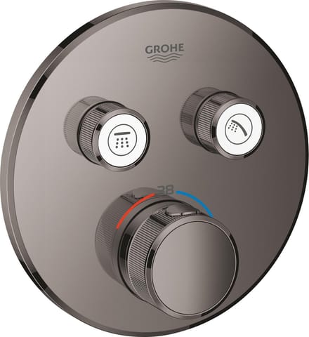 GROHE Grohtherm SmartControl inbouw douchethermostaat - 2 knoppen - Hard Graphite (antraciet) - 29119A00
