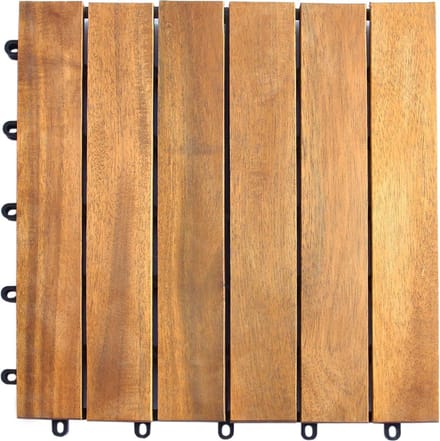 Terrastegel - acacia hout naturel - 30x30 cm - 39 stuks (3,53 m²)