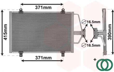 Van Wezel - LUCHTCONDENSATOR VOOR RENAULT MEGANE 1995-1999 7700418301