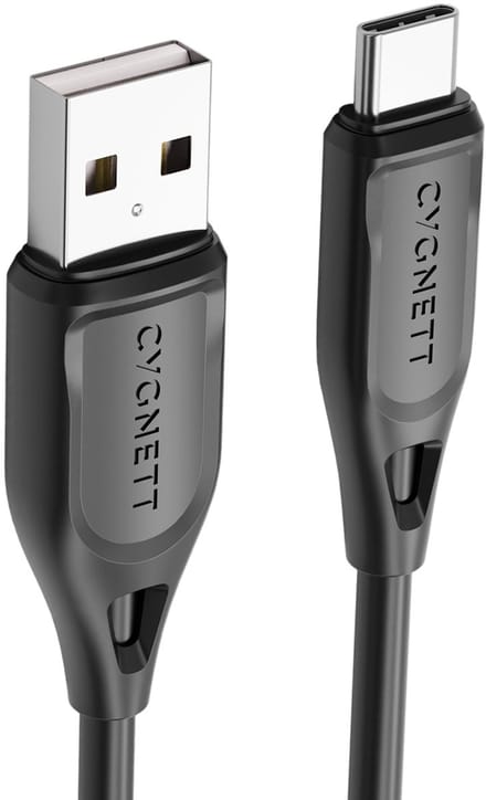 Cygnett USB-A naar USB-C Kabel 2 Meter - Zwart
