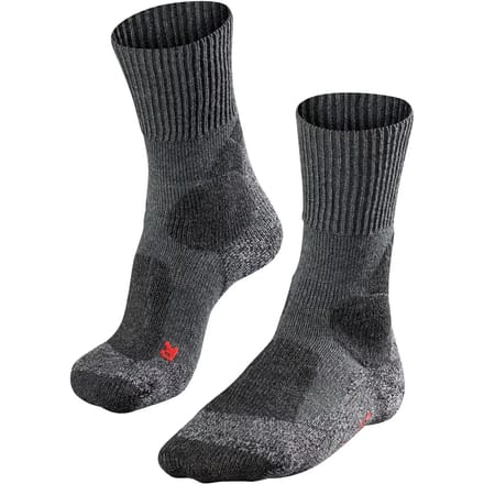 FALKE TK1 anti-blaar dik wol functioneel materiaal wandelsokken dames grijs - maat 37-38