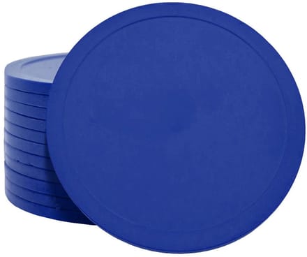 CombiCraft Blanco Plastic munten Ø70mm Blauw - 100 stuks