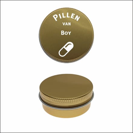 Pillen Blikje Met Naam Gravering - Boy