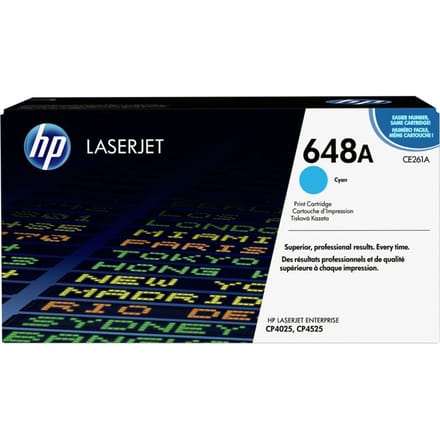 Tonercartridge hp ce261a 648a blauw