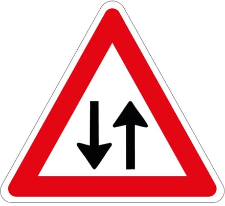 Let op tegenliggers sticker - J29 | 40 cm