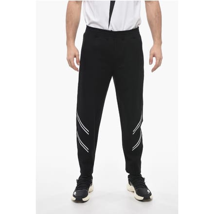 Contrasterende band REM + VARSITY joggingbroek in zwart