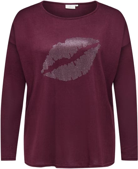 ONLY CARMAKOMA - CARALBA L/S TOP JRS - Dames - Blouses