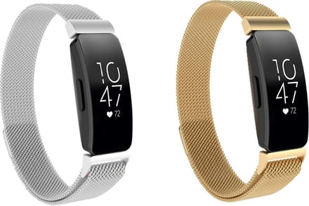 KELERINO. Milanese bandjes geschikt voor Fitbit Inspire (HR) - 2-pack - Small