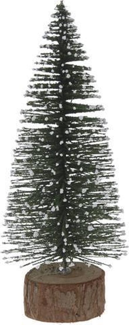Kerstboompje 25Cm Groen Sneeuw Kerstartikelen