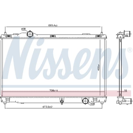 Radiator, motorkoeling NISSENS 646856
