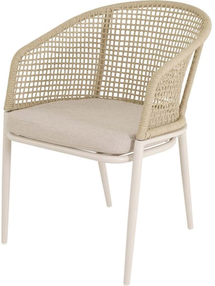 Lesli Living - Bistrostoel Kioto - Beige - 56x62x77cm - Set van 2