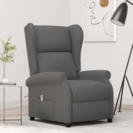 vidaXL - Fauteuil - verstelbaar - elektrisch - stof - grijs