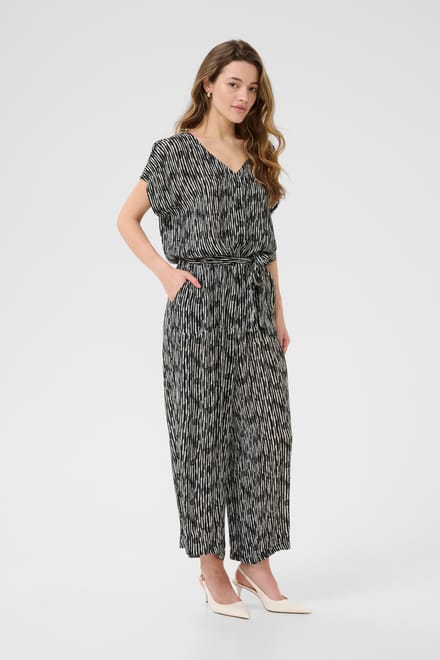 Jurk KAmille Loose fit black offwhite