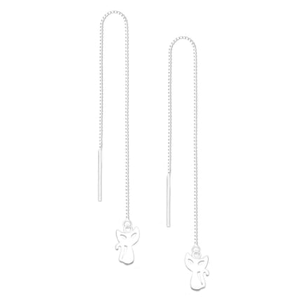 EAR IT UP - Doortrekoorbellen - Kat - Threader - 925 sterling zilver - 100 x 5 mm - 1 paar