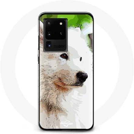 Case voor Samsung Galaxy S20 Ultra Samojeed Hond Wit wit