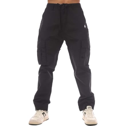 Herenbroek Marcelo Burlon Cross Nylon Cargo in Zwart-Wit