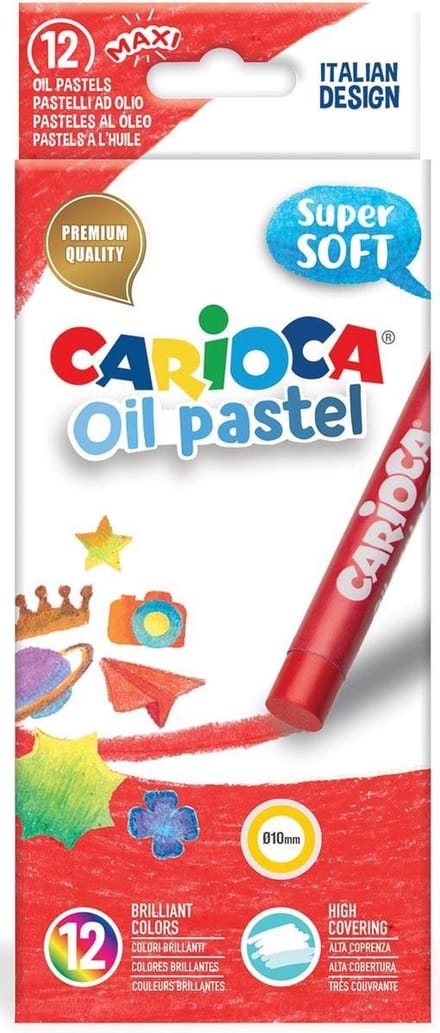 Carioca oliepastels, doos van 12 stuks in geassorteerde kleuren
