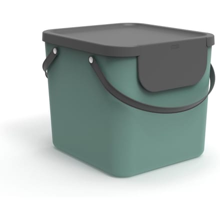 rotho Albula - recycling bin - 40 L - plastic - mistletoe green