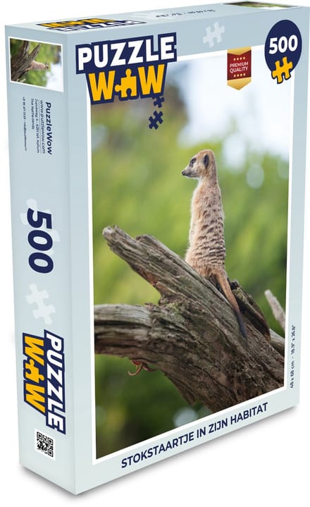Puzzel Stokstaartje - Tak - Boom - Legpuzzel - Puzzel 500 stukjes