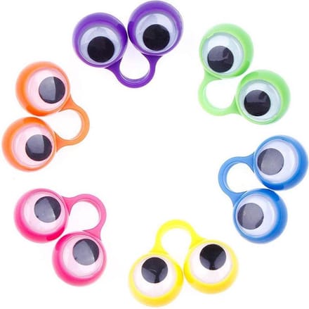 Vingerspionnen ringen - gekleurd feestartikelen voor kinderen (6 stuks)