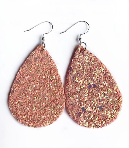 Jomide Oorhangers Leer - Glitter - Zalmoranje