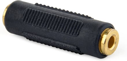 Koppelstuk 3,5mm Jack (v) - 3,5mm Jack (v) stereo / zwart