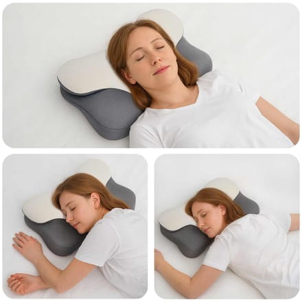 vidaXL - Nek - kussen - Wit - Traagschuim - 57 - x - 36 - x - 13 - cm