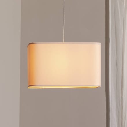 Maco Design Kwadro hanglamp, wit, 40 x 40 cm, velours stof