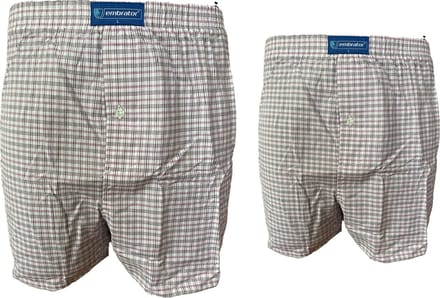 Embrator 2-pack mannen Boxershort geweven katoen lila maat M