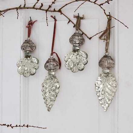 LOBERON Hanger set van 4 Géraudet antiekzilverkleurig