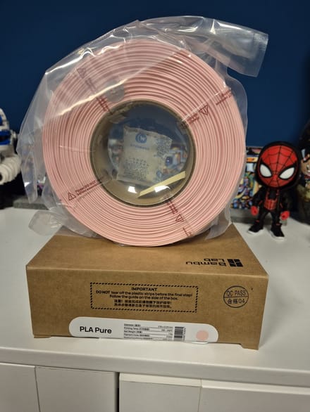 Bambu Lab PLA Pure - Milky Pink (Melkroze / Pastelroze) - 3D Printer Filament - 1.75mm - 1kg - Premium Matte Refill
