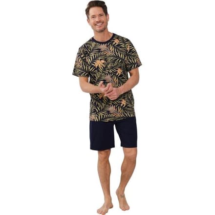 Pastunette Shortama Tropical - Katoen - Blauw - Print - Maat S