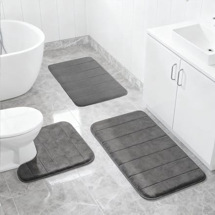 Dailygoods- Badkamertapijtset 3-delig - Antislip - Wasbaar