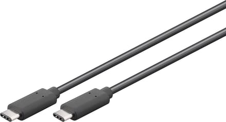 USB-C naar USB-C kabel - USB3.0 - tot 20V/3A / zwart - 1 meter