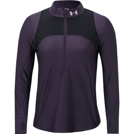 Under Armour Womens Qualifier 1/2 Zip Half Zip Top Purple 1326512 595